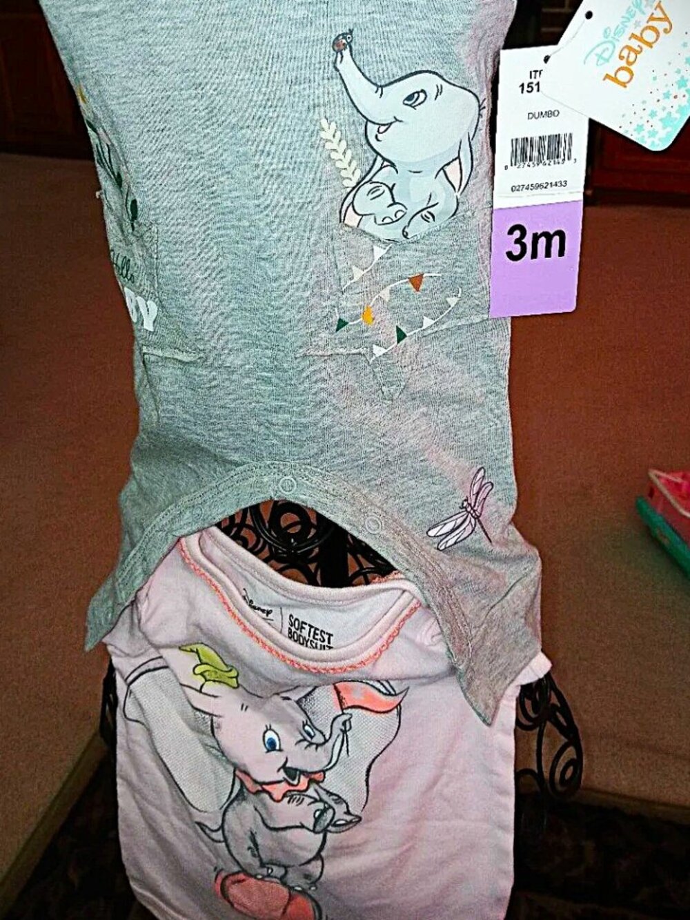 DUMBO!-ADORABLE!NWT Romper & Bonus Onesie 3mos & 6mos